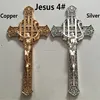 Copper color Jesus 4# Coffin cross casket fitting