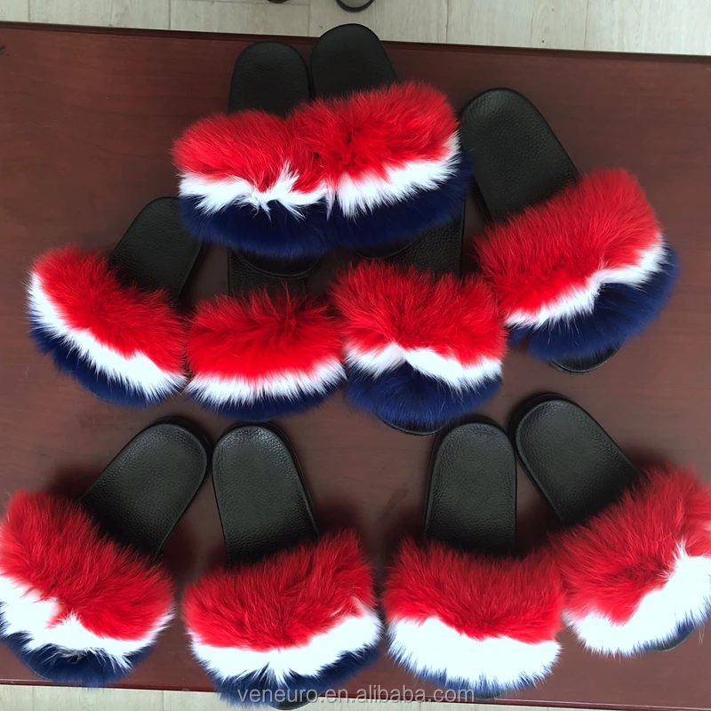 Fashion Women Real Fox Raccoon Fur Sandal Soft Big Fur Furry Slides Colorful Fur Slippers, Customized color
Fashion Women Real Fox Raccoon Fur Sandal Soft Big Fur Furry Slides Colorful Fur Slippers, Customized color
