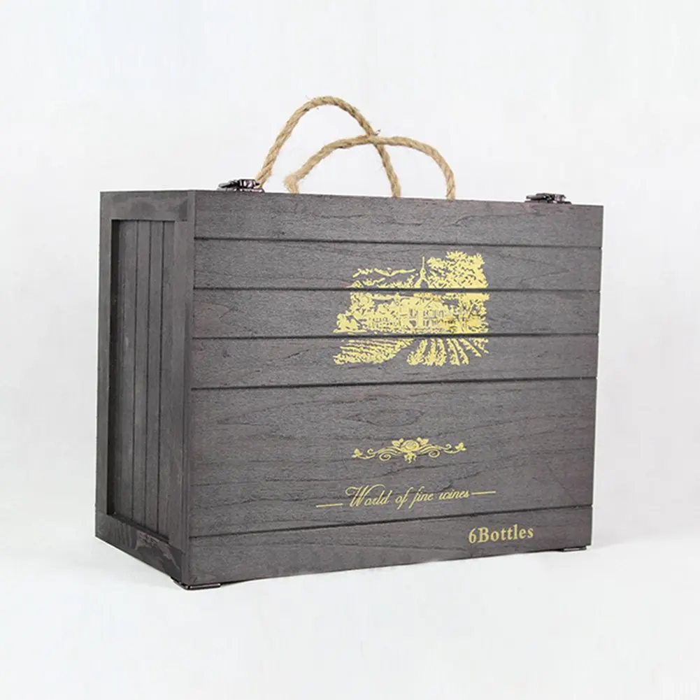 wholesale cheap antique wooden wine gift box