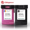 Colorpro 65xl Remanufactured ink cartridge compatible for HP 100/120/125/130 Printer ink cartrigdes 65xl