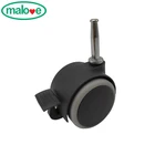 2 inch nylon swivel office chair caster wheels with brake