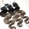 Wholesale 8inch to 34inch two tone ombre colored hair weave bundles