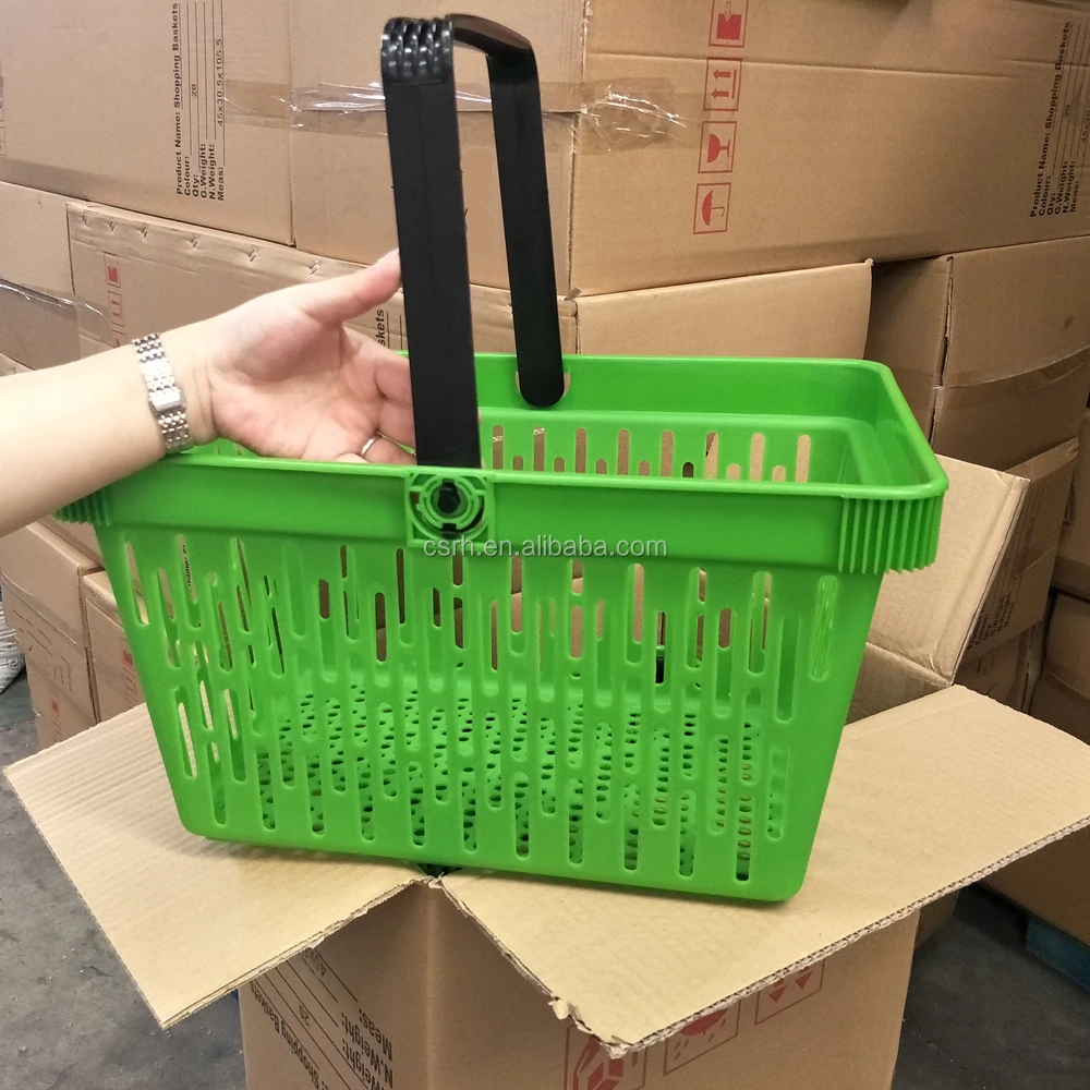 rh-bph26-3 445*280*245mm supermarket plastic basket for shopping
