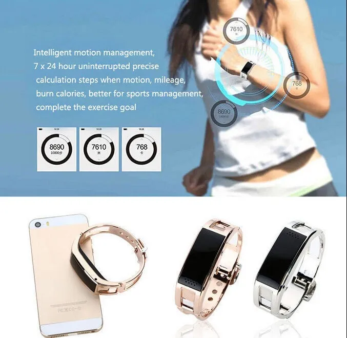 WINAIT Wireless Wireless BT bracelet watch with caller name and phone number, metal Wireless BT bracelet WT-BW10 - ANKUX.COM