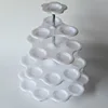 Plastic 5 Tier Cake Decorating White Wedding Party Cupcake Stand