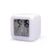 7 LED Colors Changing Digital Alarm Clock Desk Gadget Digital Alarm Thermometer Night Glowing Cube LCD Clock