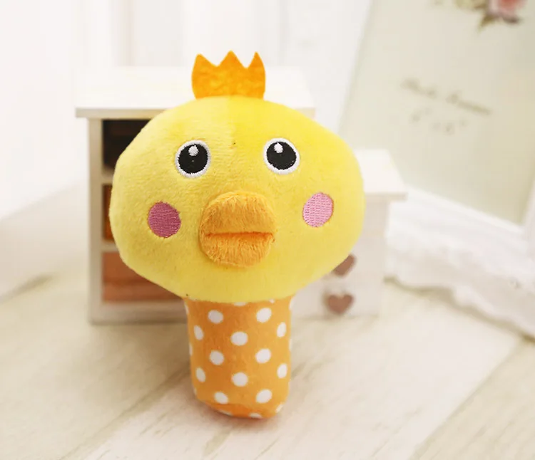 High quality OEM durable play training yellow duckt plush custom pet chew toys for dog