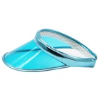 UV Protection Transparent PVC Visor Cap promotional plastic outdoor sun visor for adult and kids