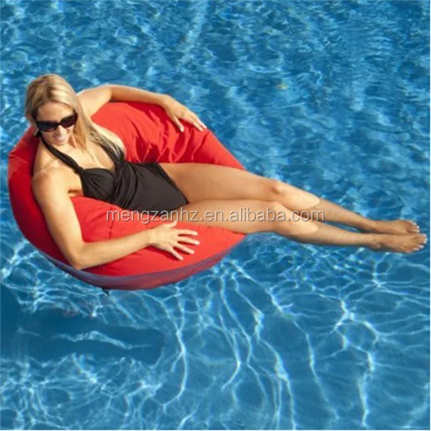 High Quality round Outdoor Waterproof beach floating pillow bean bag with zipper
