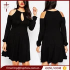 Wholesale clothing long sleeves casual elegant dresses for fat women
