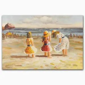 abstract beautiful nude foot girl beach oil painting oil greece