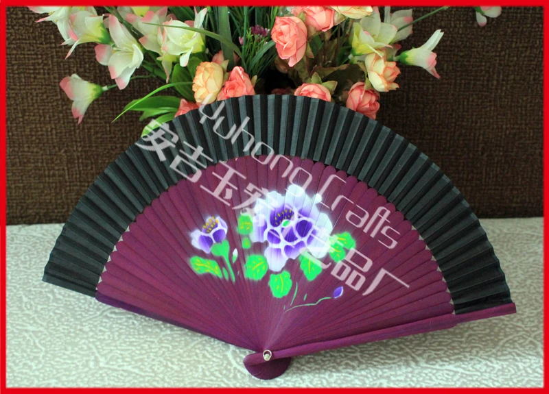 Beautiful bamboo printting hand fan