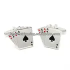 Novelty Poker Cards Enamel wholesale cuff button/Cufflinks