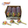 Display box packing 17g fruity flower shape windmill lollipop candy
