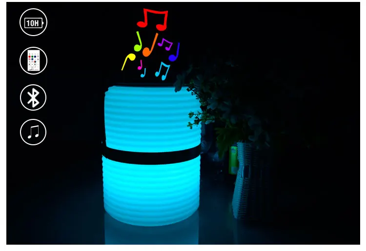 Hot Sale Led Light Bluetooth Speaker with Hand Portable with Remote - ANKUX.COM