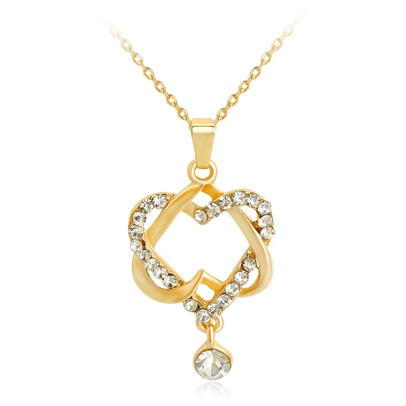 2018 Valentine's Day Gift Double Twisted Heart Matched Pendant Necklace With Rhinestone, Silver&gold
2018 Valentine's Day Gift Double Twisted Heart Matched Pendant Necklace With Rhinestone, Silver&gold