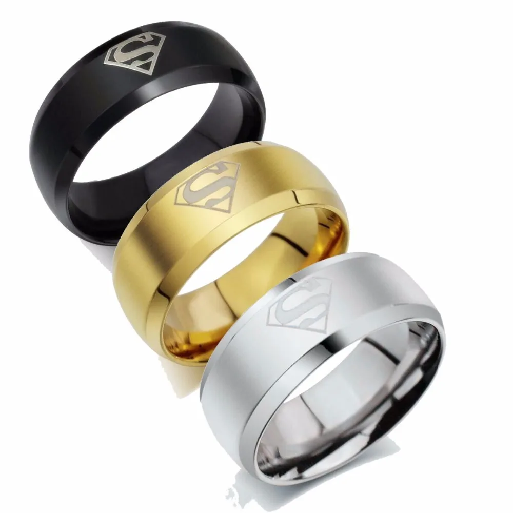 Top Quality stainless steel ring Popular Titanium Ring Superman Ring
