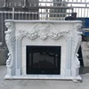 Hand Carved Home Decoration Cultured White Marble Fireplace Surround Price