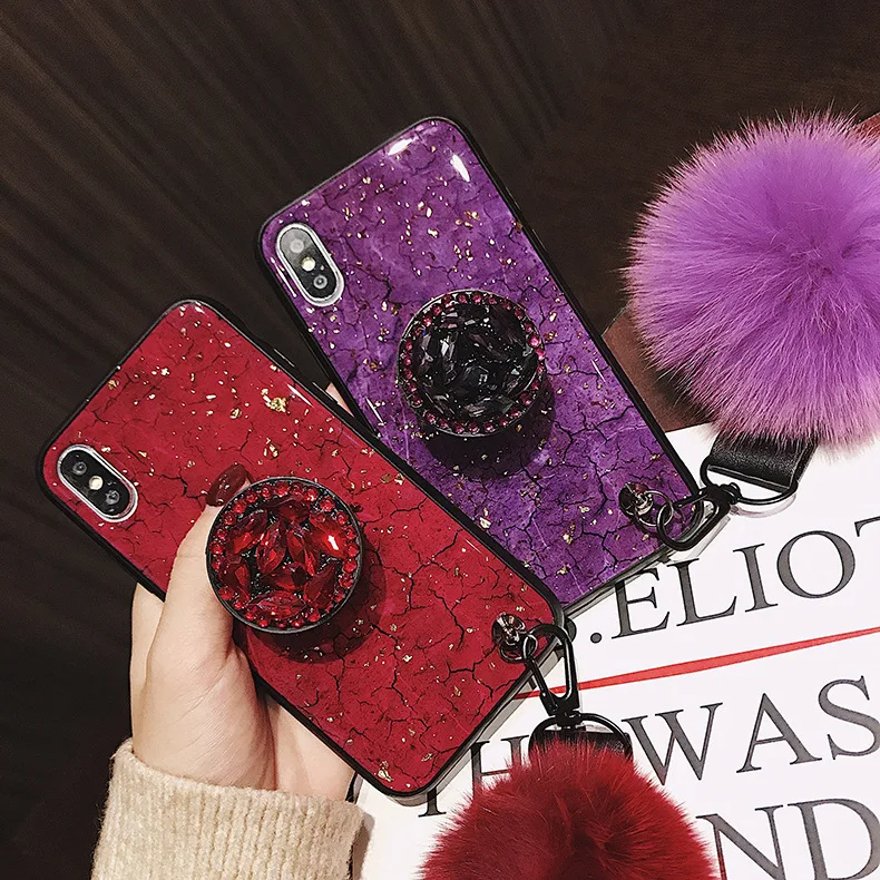 Fashion Girl Phone Case For Iphone 7 Plus 8 Plus With Diamond Phone Grip With Hairball Lanyard
Fashion Girl Phone Case For Iphone 7 Plus 8 Plus With Diamond Phone Grip With Hairball Lanyard