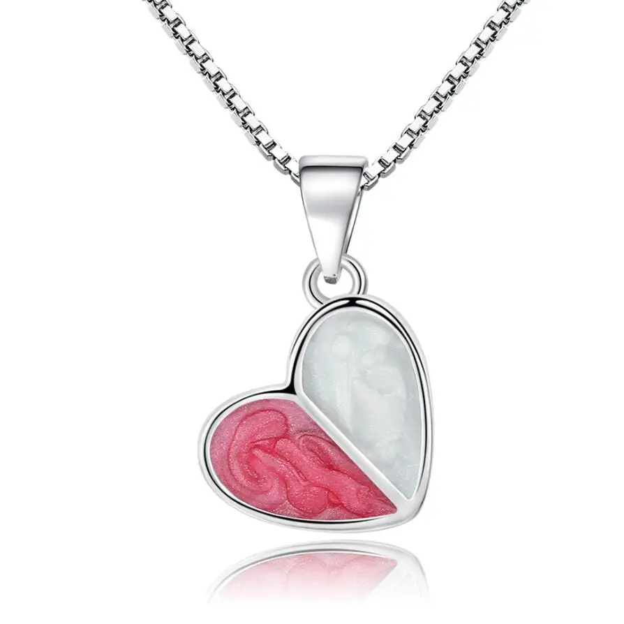 LOVELY Simple Style pink heart necklace for women 
LOVELY Simple Style pink heart necklace for women