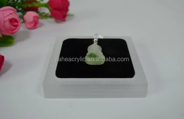 Frosted clear material acrylic gem display box pendant display holder case