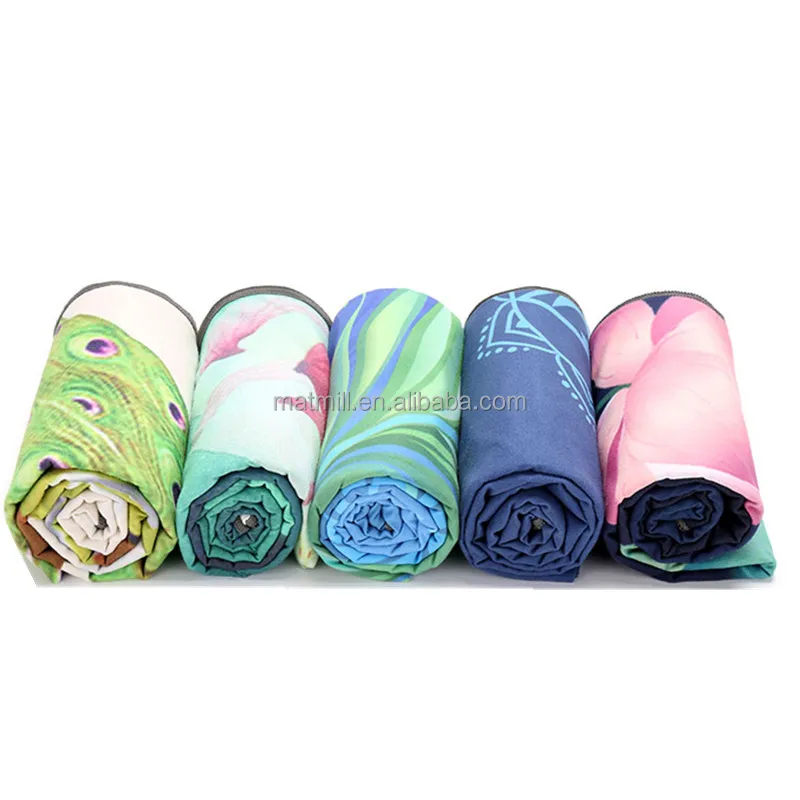 wholesale custom embroidery non-slip microfiber hot yoga towel
