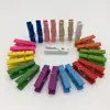 Premium mini wooden decorated colorful craft clips