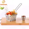 Mini deep Fry Baskets square Stainless Steel Fryer Basket Serving French Fries Basket