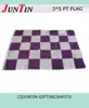 white and purple checkered flag 3x5 promotional flag jt-085
