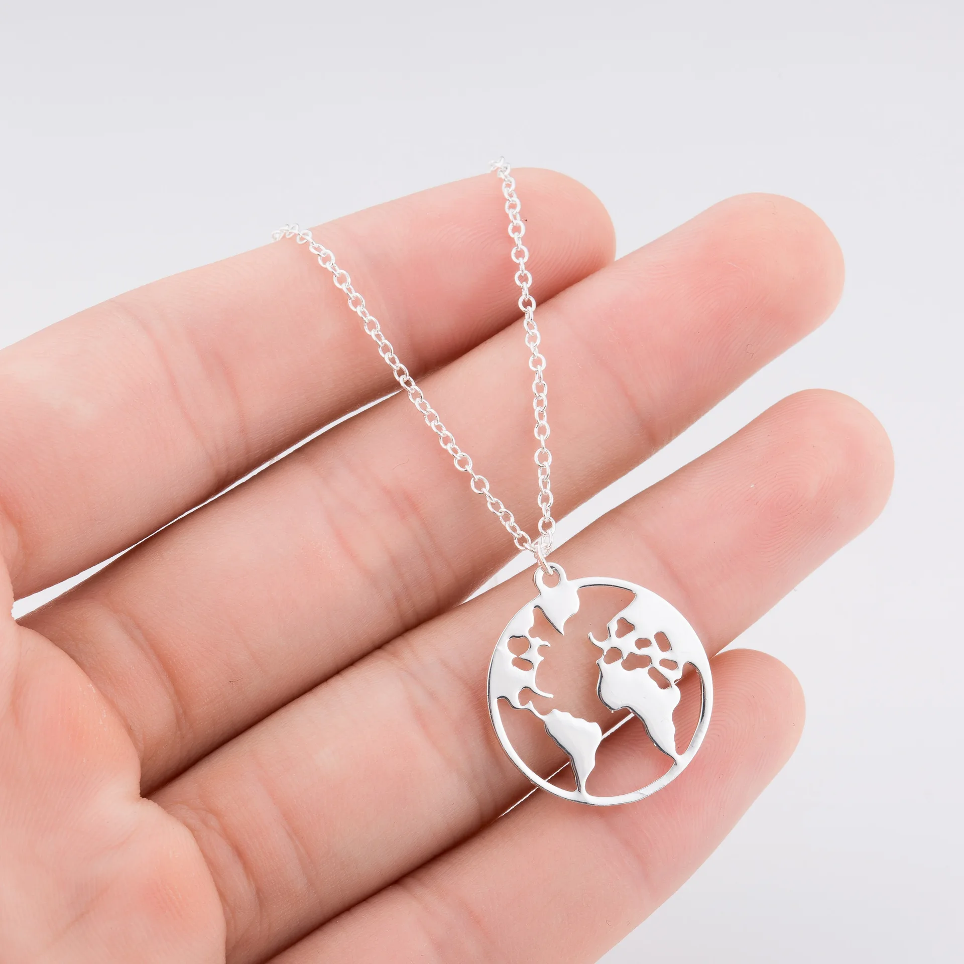 2019 Explosions Creative New World Map Pendant Necklace Chain, Rose gold / gold / silver
2019 Explosions Creative New World Map Pendant Necklace Chain, Rose gold / gold / silver