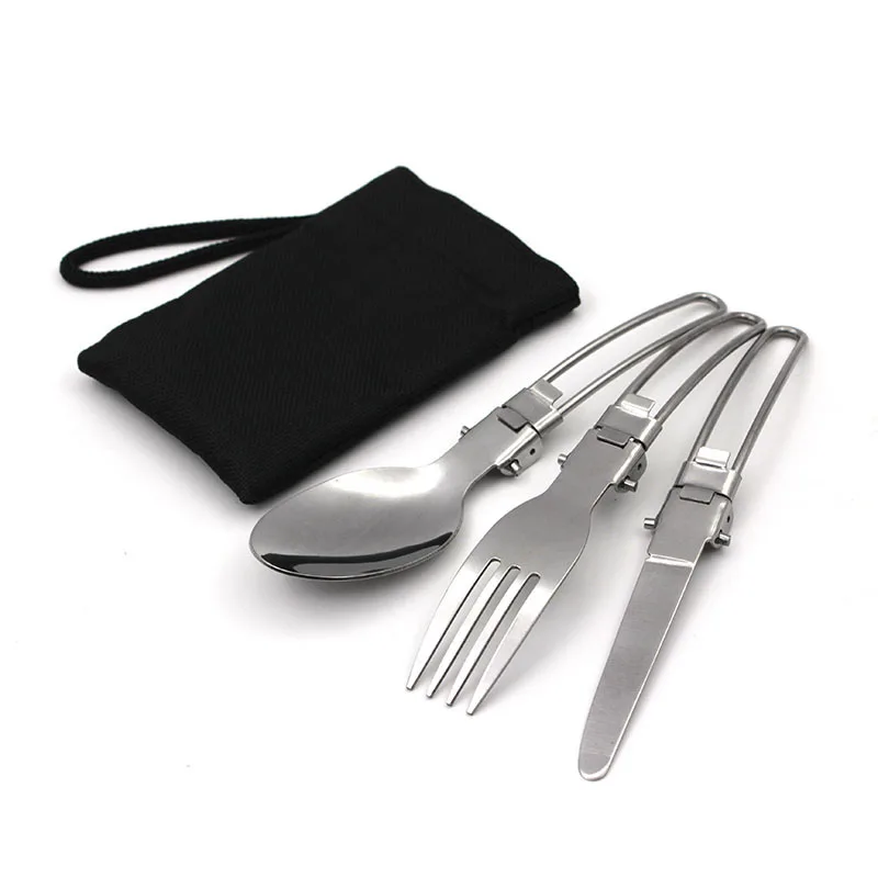 Best sale Outdoor Camping Stainless Steel Spoon Fork and Knife Travel Tableware with Nylon Bag, Customized
Best sale Outdoor Camping Stainless Steel Spoon Fork and Knife Travel Tableware with Nylon Bag, Customized