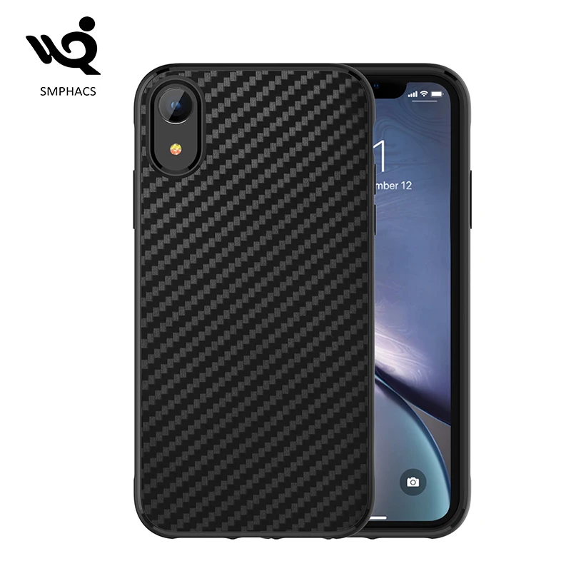 Soft slim carbon fiber tpu cell phone case for iphone xr case, Black 
Soft slim carbon fiber tpu cell phone case for iphone xr case, Black