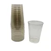 Factory directly sell cheapest 100pcs 12OZ Disposable Gold Glitter Plastic Glod for Premium Wedding Cups and Party Cups