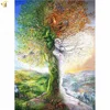 New design Abstract trees landscapes wall art 5d diamond painting on canvas.