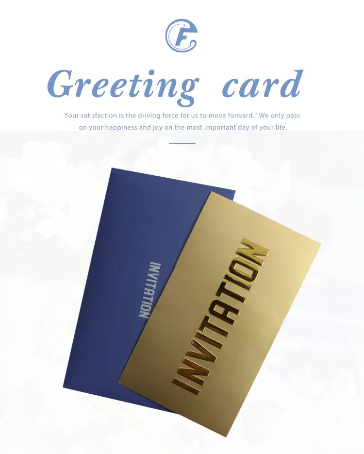 gold foil kraft blank paper business thank you cards wtih