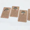Hot sale 8 Digit Kraft Paper Calculator With Solar Power For Advertising