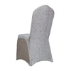Wedding event decorations Shiny spandex silver chair covers