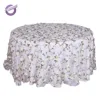 TX00122 table overlay wedding decoration embroidery 3D organza burnt-out floral table cloth