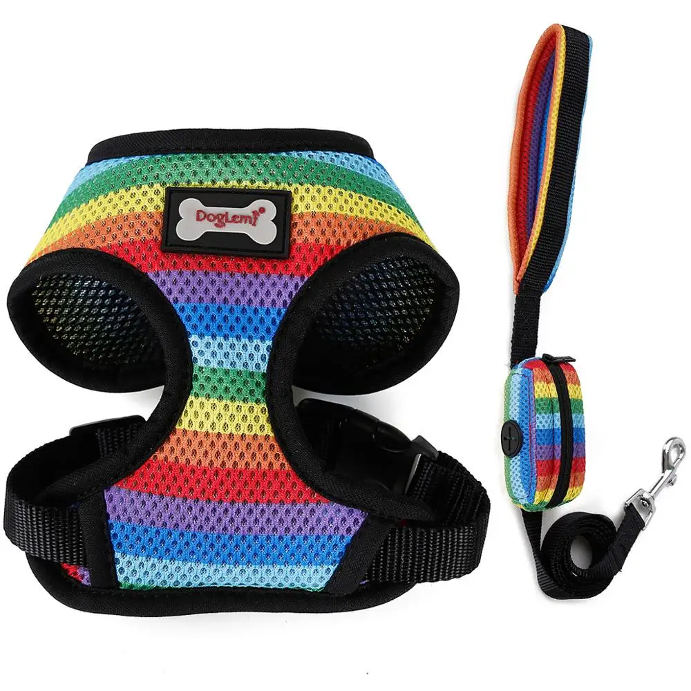 Breathable Mesh Pet Dog Chest Harness and Leash Set Colorful Design Printing Dog Harness, Stripe
Breathable Mesh Pet Dog Chest Harness and Leash Set Colorful Design Printing Dog Harness, Stripe