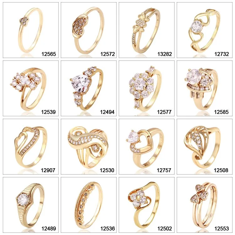 13632-fake gold jewelry 14k gold cheap  rings