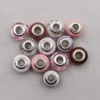 Wholesale Cheap Handmade Murano Lampwork Glass Pink big hole spacer beads with Silver Plated Metal Core