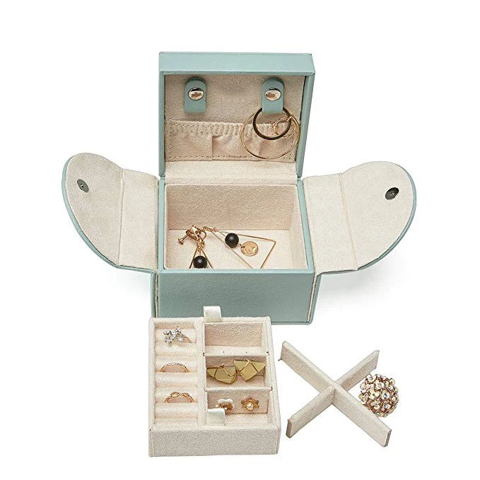 Small Wooden Jewelry Box Organizer Microfiber PU Leather Box 2-Tier Storage Case for Earrings Rings Necklaces
Small Wooden Jewelry Box Organizer Microfiber PU Leather Box 2-Tier Storage Case for Earrings Rings Necklaces