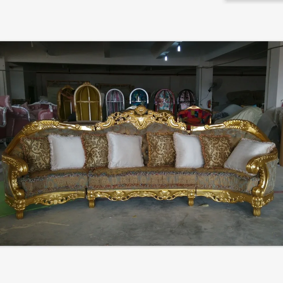 Arab sofá de veludo vermelho, clássico assento de amor para o casamento