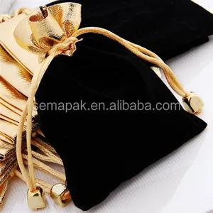 small velvet gift bag with string, velvet gift drawstring pouch