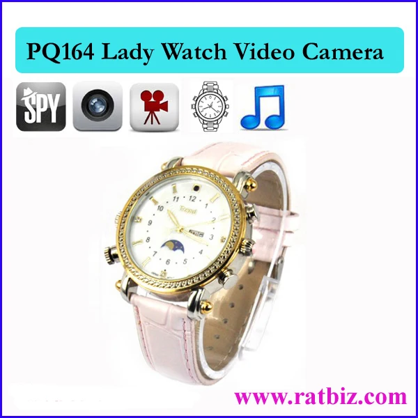 Women Wrist Watch with Hidden Video Camera 720 x 480 with MP3 Player Function