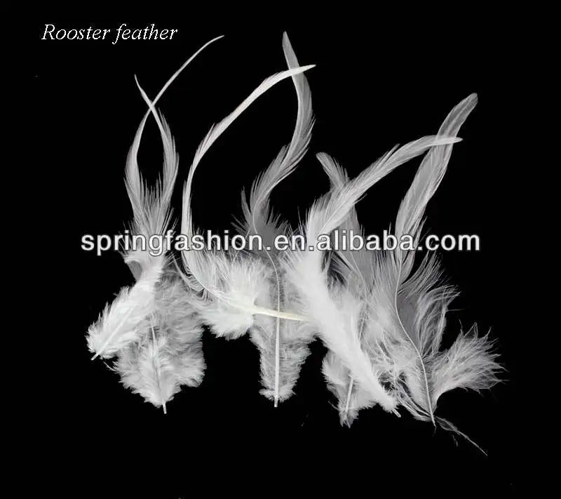 Wholesale white rooster saddle feather