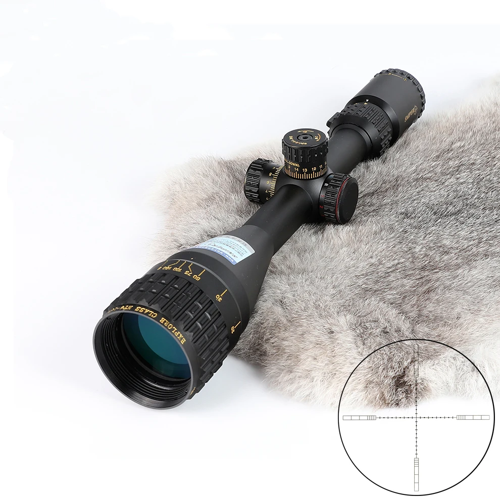 

SNIPER NT 4-16x50 AOGL Riflescope Tactical Rifle Scope Glass Etched Reticle Hunting Optics Sight with Weaver or Dovetail Rings, Black