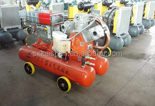 Kaishan W-2/5 Diesel piston type compressor/oil free piston air compressor