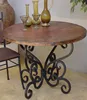 decorative wood pedestal round bent metal table base wrought iron table base leg for sale