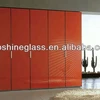 Lacquered painted glass sliding wardrobe door with AS/NZS 2208:1996 and EN12150 certificate